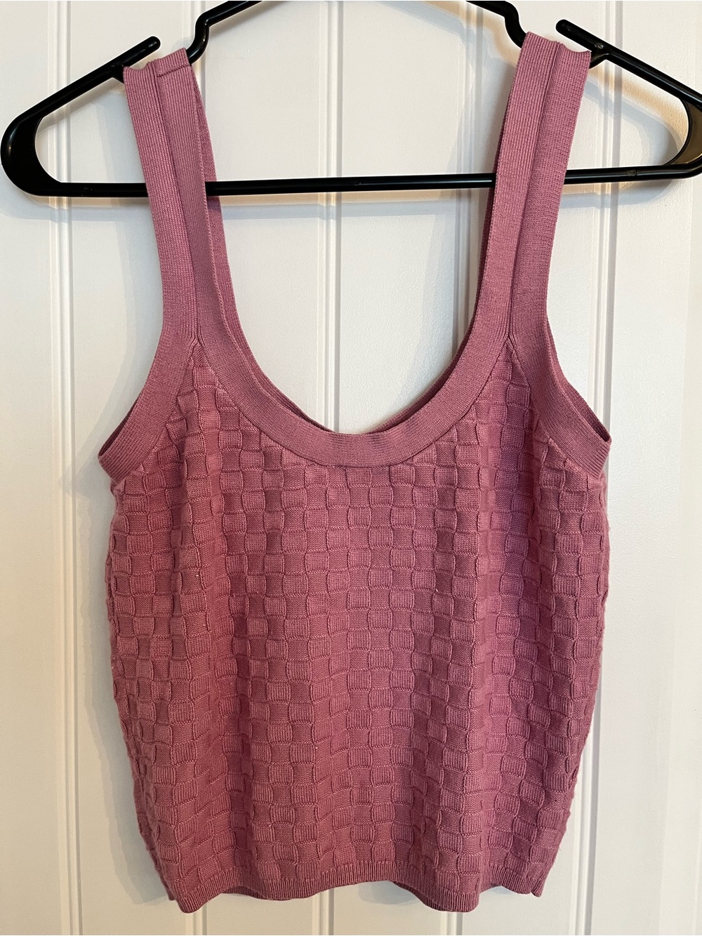 Abercrombie & Fitch Rose-Pink Textured Knit Tank - Medium - Picture 4 of 4